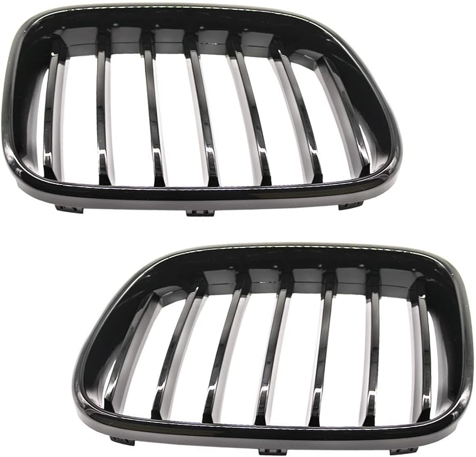 HZTWFC ABS glänzend schwarz Single Slat Sport Nierengitter Zubehör Styling Ersatz Racing Frontstosss