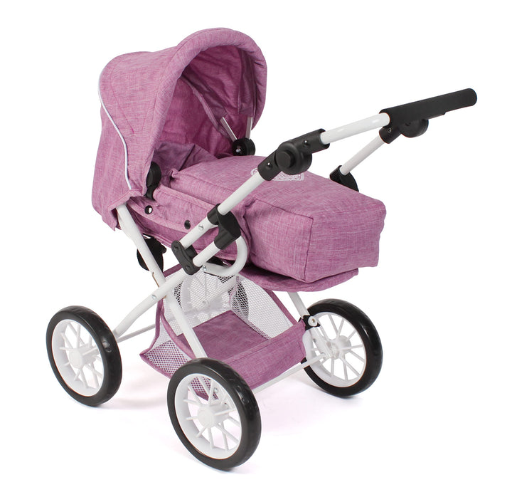Bayer Chic 2000 - Puppenwagen Leni, 2in1 Kombipuppenwagen mit herausnehmbarer Tragetasche, Jeans pin