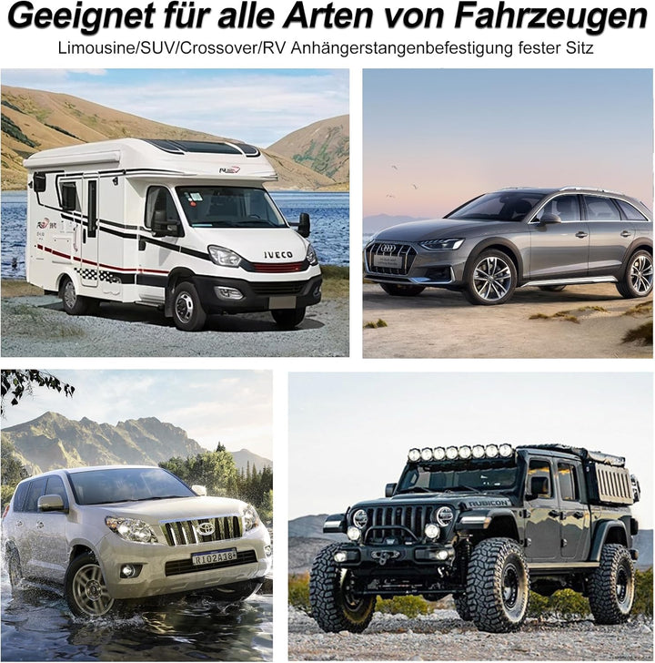 FINEW 32cm Rahmenhalter für Fahrradträger Anhängerkupplung, Universal Fahrradrahmenhalter Abschliess