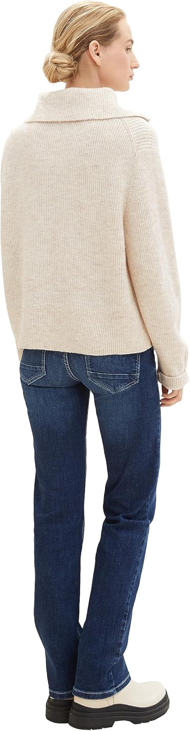 TOM TAILOR Damen Kate Straight Fit Jeans 27W / 32L 10282 - Dark Stone Wash Denim, 27W / 32L 10282 -