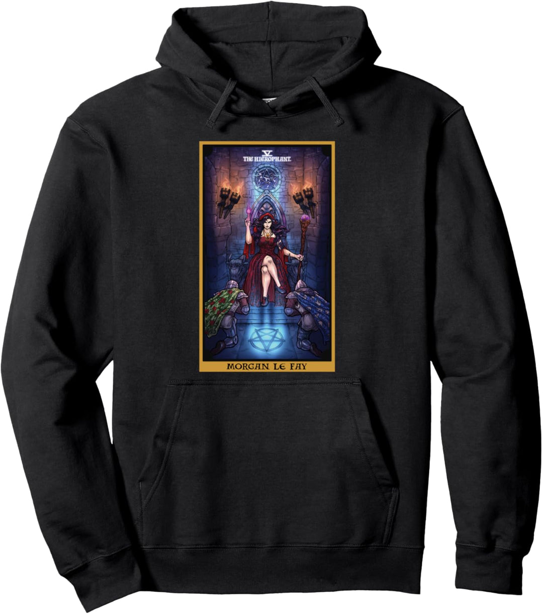 Morgan Le Fay The Hierophant Tarot-Karte Keltische heidnische Hexe Pullover Hoodie