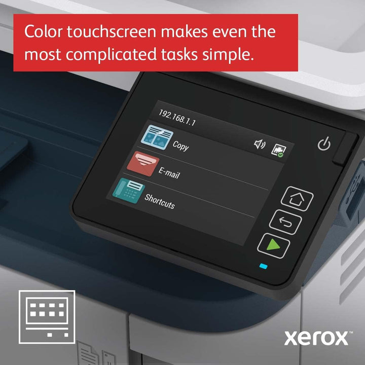 Xerox B305 S/W-Laserdrucker Scanner Kopierer USB LAN WLAN, weiss / blau