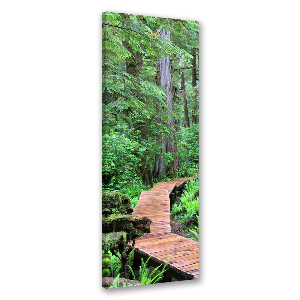 Feeby Leinwand Bilder - Natur - Wald - 40x100 cm- Deko Wohnzimmer - Wandbilder Schlafzimmer - Deko A