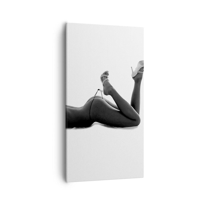 Bilder auf Leinwand 55x100cm Leinwandbild mit Rahmen Frau Akt Pose Gross Wanddeko Bild Schlafzimmer