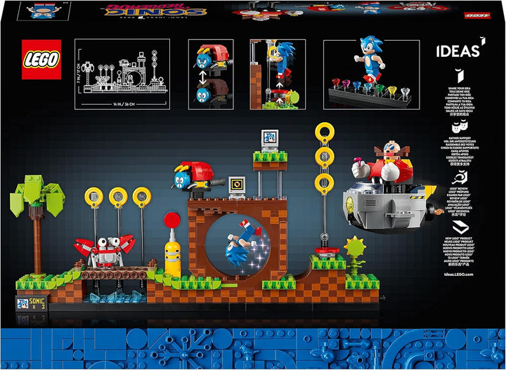 LEGO Ideas 21331 Sonic The Hedgehog – Green Hill Zone Set mit Dr. Eggmann, Egg-Mobil und weiteren Fi
