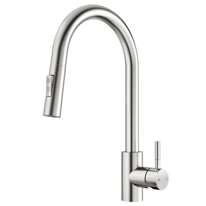 Rainsworth Wasserhahn Küche mit Brause Ausziehbar - Hochdruck Küchenarmatur mit Zwei Wasserstrahlart
