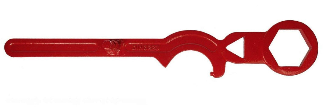 MBS-FIRE® Hydrantenschlüssel Typ B DIN 3223, Rot, Stahl, C-Form, Mechanisch, Unpoliert, WRENCH, Schl