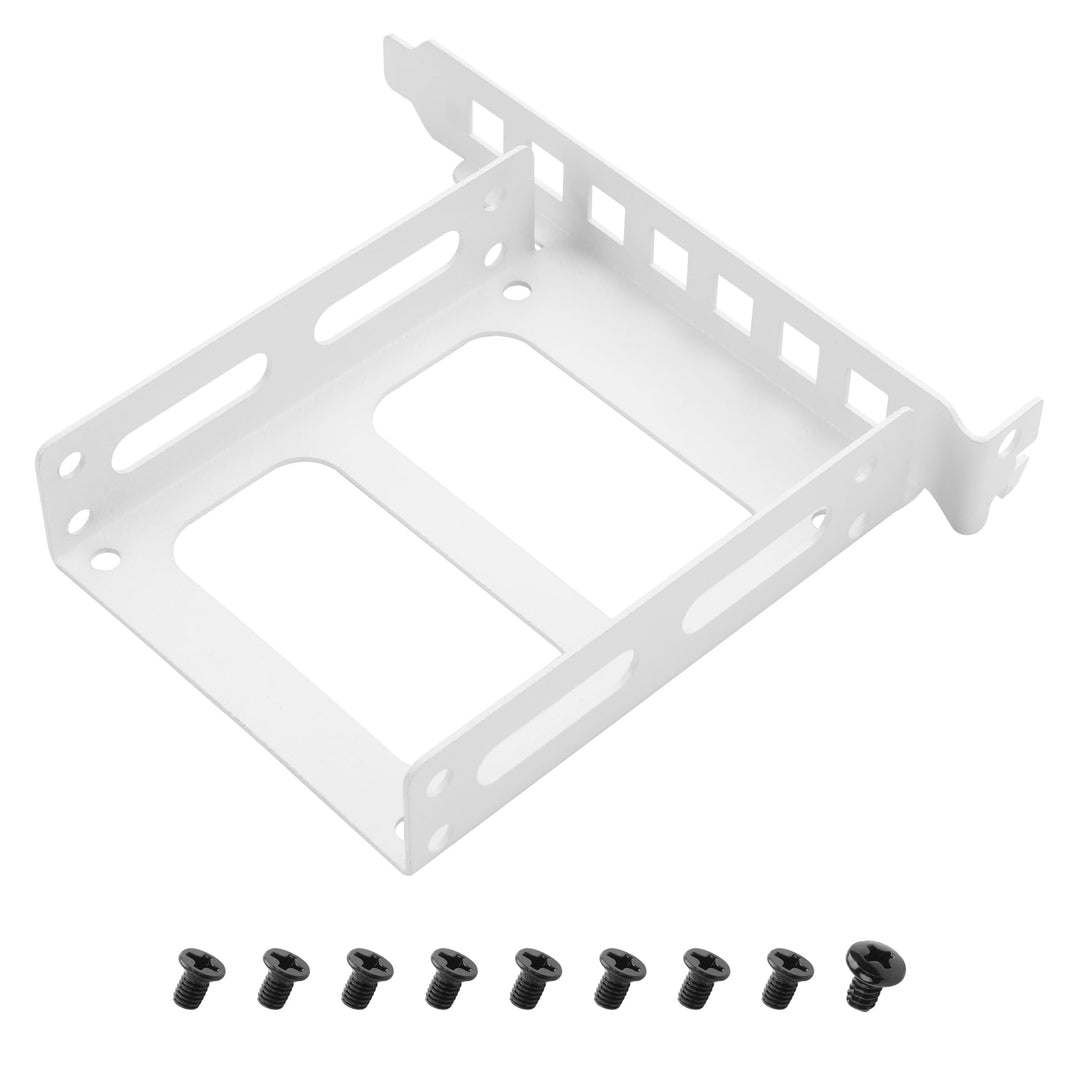 YAODHAOD 2,5 "/3,5" PCI-Slot-SSD-Montagehalter Hinterpanel-Montagehalter, 2 x 2,5-Zoll-SSD-zu-PCI-in