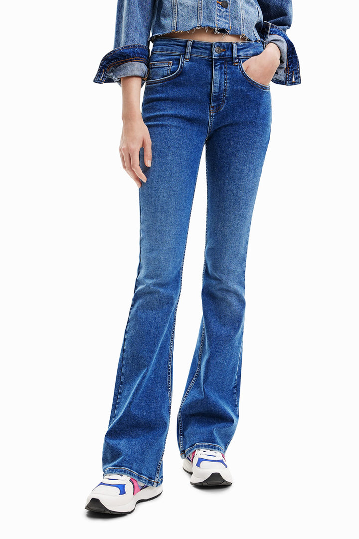 Desigual Damen Casual Pants 42 Blau, 42 Blau