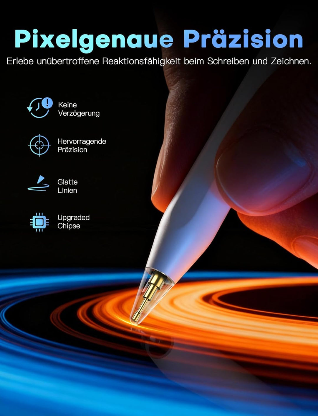 MEKO Stylus Stift für iPad Apple 2018-2022 mit Schnellladeleistung Palm Rejection und Neigungssensit