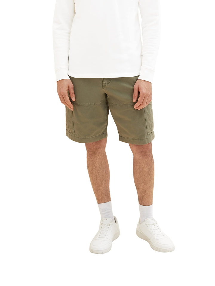 TOM TAILOR Herren Relaxed Fit Cargo Shorts 28 10415 - Dusty Olive Green, 28 10415 - Dusty Olive Gree