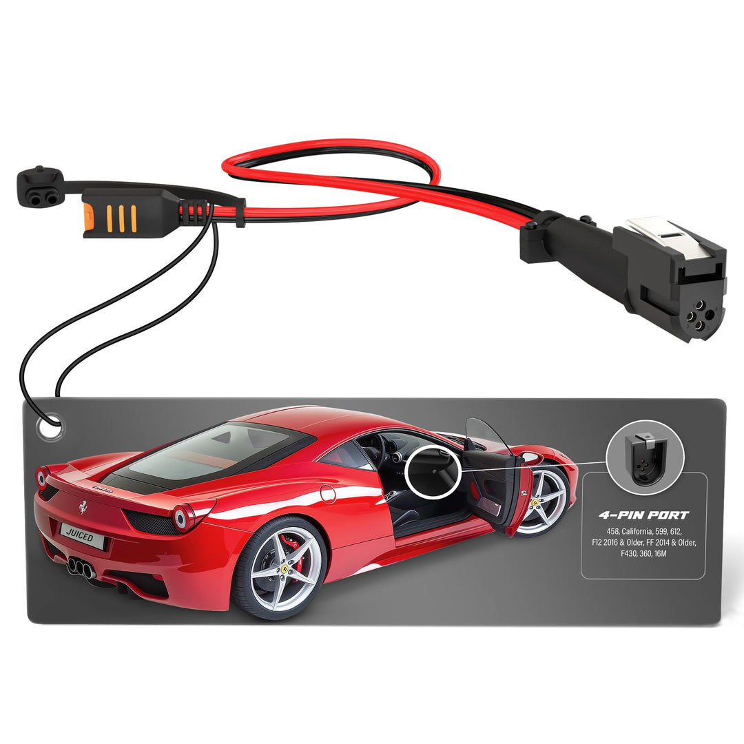JMR Adapter for Ferrari 458 California F12 FF 599 612 F430 360 Compatible with CTEK (4-Pin Port, No