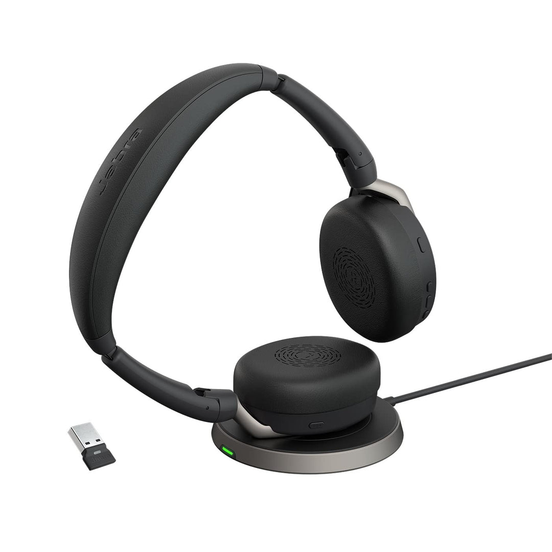 Jabra Evolve2 65 Flex - Schnurloses Stereo-Bluetooth-Headset mit geräuschunterdrückender Jabra Clear