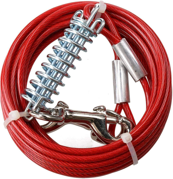 AB Tools 2 x Extra Starke Hund Pfahl Spike & 2 x 15ft Witterungsbestandig Tie-Out Kabel