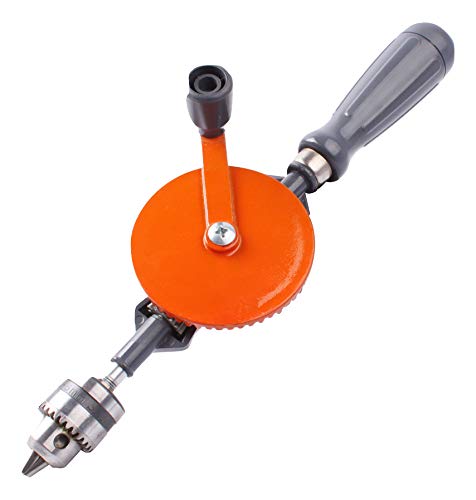 KATSU Handbohrmaschine, 10mm 3/8 Zoll Kapazität Präzisionsfutter Doppelritzel Manuelle Bohrmaschine