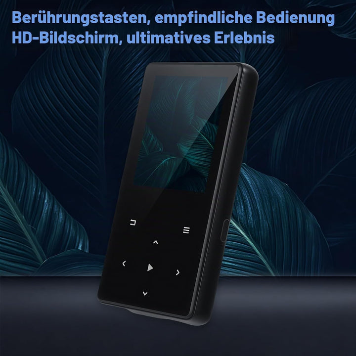 MP3 Player 64GB mit Bluetooth, Mini Digitaler Musik Player mit Lautsprecher, FM Radio, HiFi Audio, M