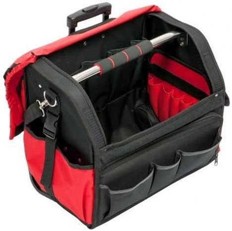 KS Tools 850.0335 ROLLBAG Universal-Werkzeugtasche XL mit Teleskop-Trolly, Rot/Schwarz