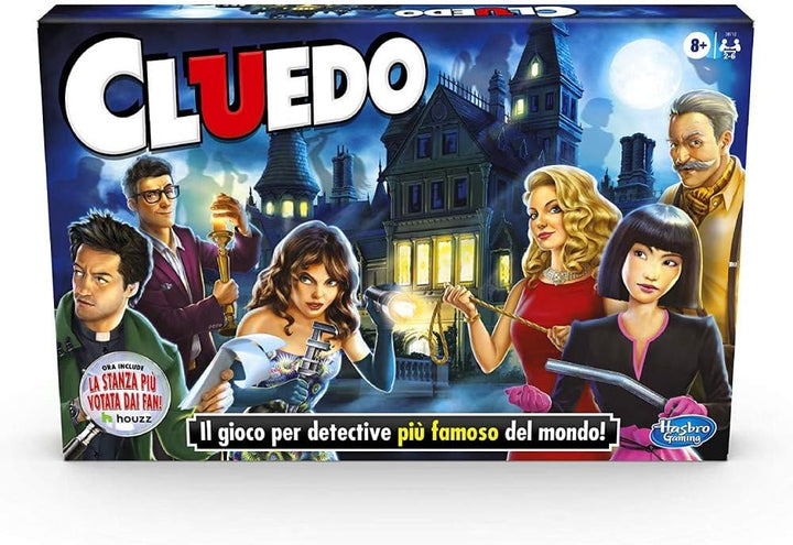 Hasbro Gaming Cluedo Spiel in Box, Version 2020 auf Italienisch Cluedo Classic, Cluedo Classic
