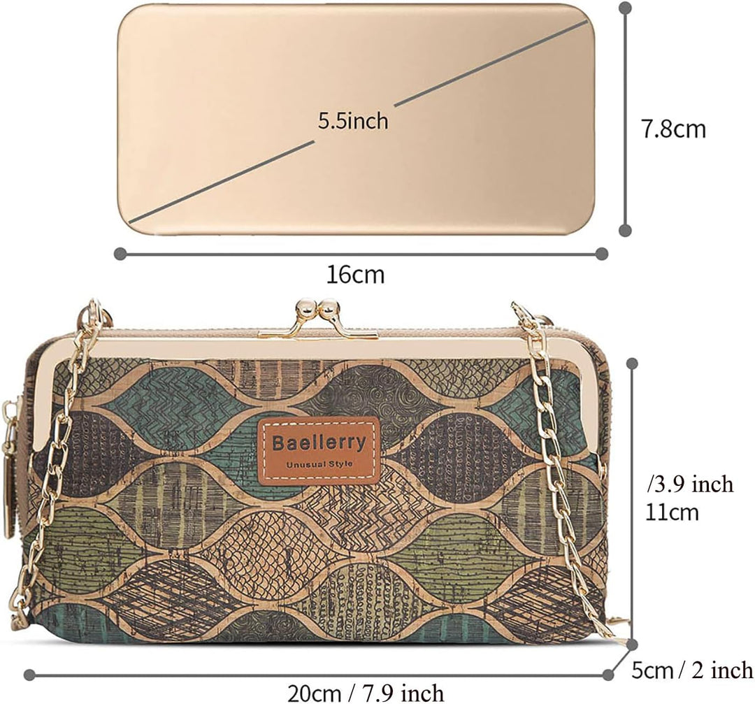 aolaso Damen Geldbörse aus Korkleder Reisezubehör-Reisebrieftasche Kork 1, Kork 1