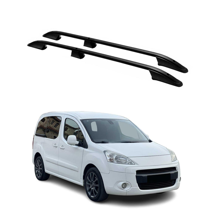 OMAC Dachreling kompatibel mit Peugeot Partner Tepee 2008-2018 Alu TÜV ABE Schwarz 2X Partner Tepee