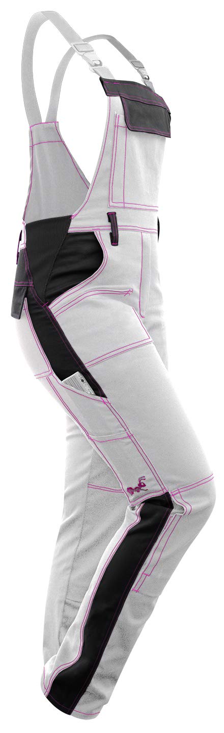 strongAnt Latzhose Damen stretch Arbeitshose für Frauen mit Kniepolstertaschen Baumwolle Cargo Hose