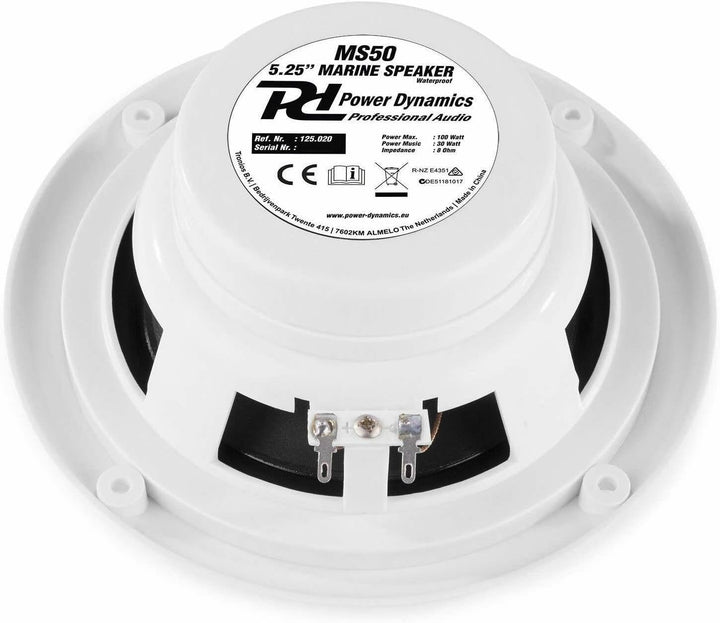 Power Dynamics MS50 wasserdichtes 5,25"-Lautsprecherset 80 W