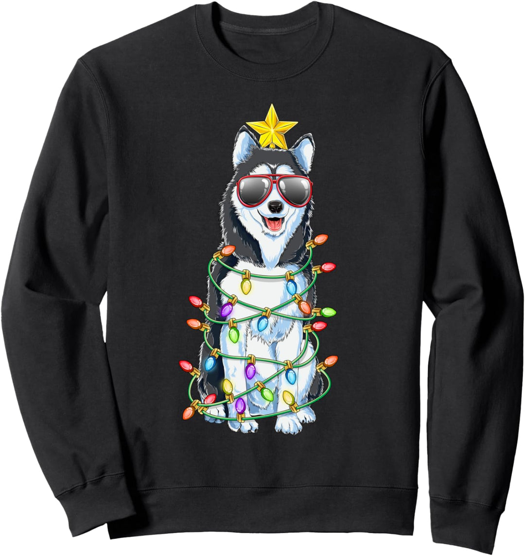 Sibirischer Husky Weihnachten Geschenk Hunde Huskies Sweatshirt