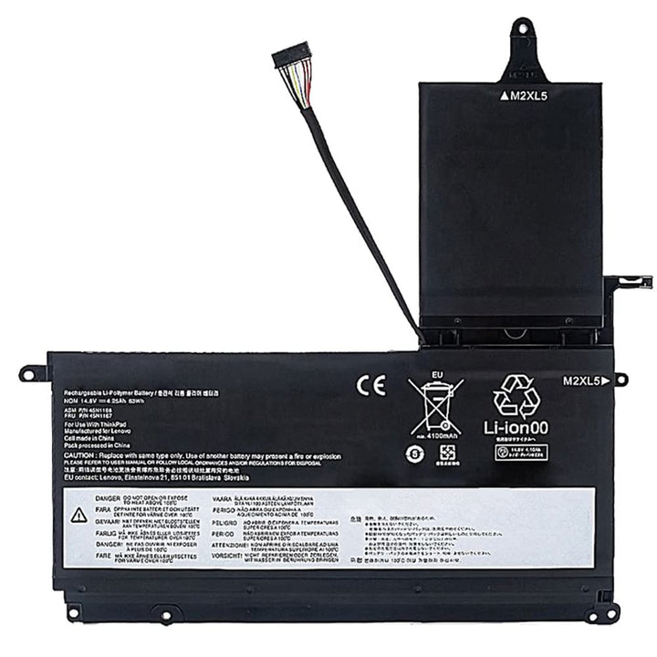 XITAIAN 14.8V 4250mAh 63Wh 45N1166 45N1167 Ersatz Laptop Akku für Lenovo ThinkPad S5 S531 S5-S531