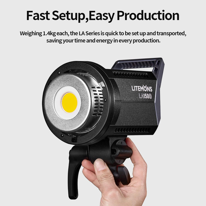 GODOX LA150D LED Videolicht, Litemons LED Continuous Light 101000Lux 1m,2800-6500K APP-Steuerung 8 F