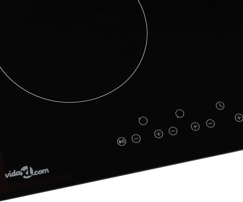 vidaXL Glaskeramikkochfeld mit 4 Brennern Touch-Bedienfeld Glaskeramik Elektro Kochfeld Kochplatte H