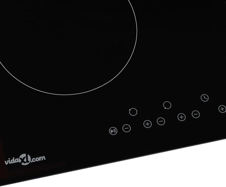 vidaXL Glaskeramikkochfeld mit 4 Brennern Touch-Bedienfeld Glaskeramik Elektro Kochfeld Kochplatte H