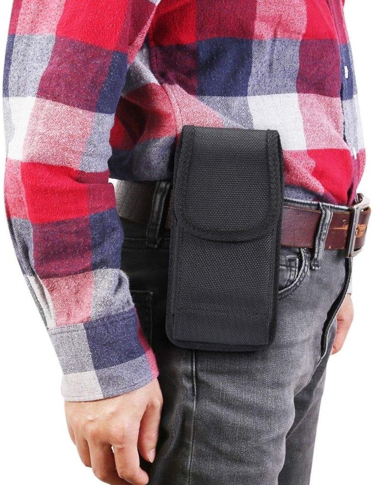 Nylon Belt Holster with Metal Clip and Card Holder für Sony Xperia XZ1 - Black