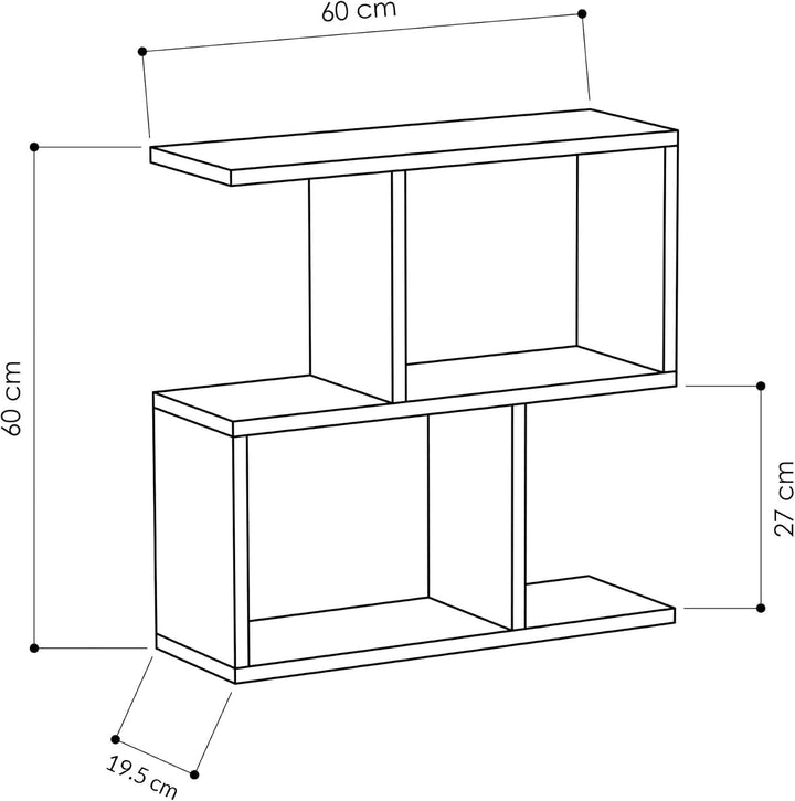 HOCUS PICUS | Moderner Holz Beistelltisch mit 2 Etagen | Vielseitiger Sofatisch, Regal-Organizer | I