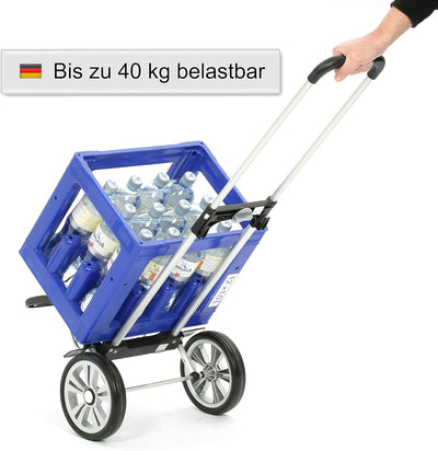Andersen Shopper Alu Star höhenverstellbar mit Rad Ø 20 cm und 43 Liter Tasche Sofia anthrazit, Anth