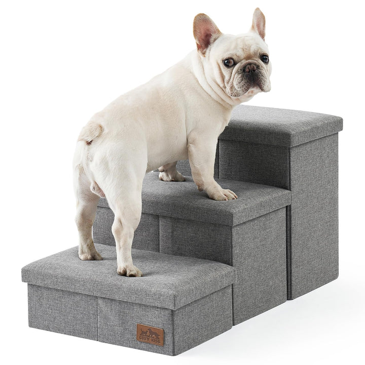 Hundetreppe für Kleine Hunde mit Stauraum, Breite Haustiertreppe Faltbare für Bett und Couch, Hunder