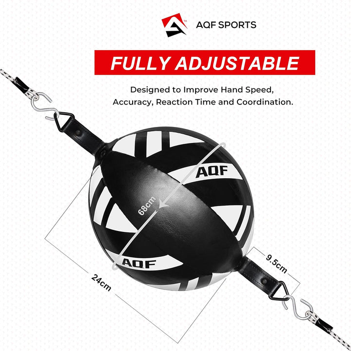 AQF Boxen Doppelendball Rex Leder Boxbirne Set MMA Punchingball Erwachsene Training Speedball Set sc