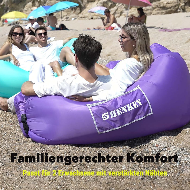 Aufblasbarer Safa, Wasserdichtes Luftsofa mit Tragbarem Paket, Aufblasbare Liege,Luft Sofa Couch für