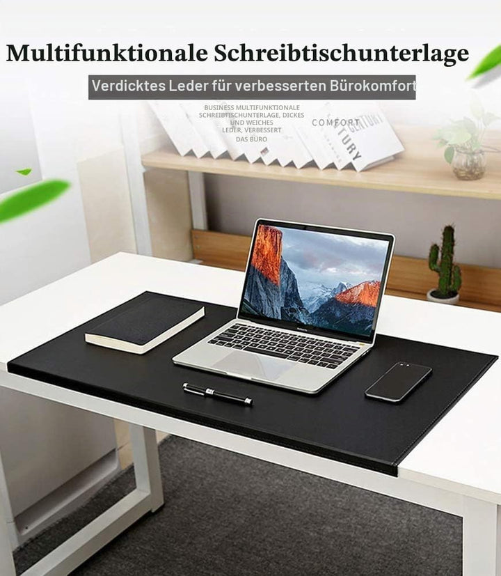 SK Studio Schreibtischunterlage mit Kantenschutz Wasserdichte PU Leder, Rutschfeste mit Kantenverrie