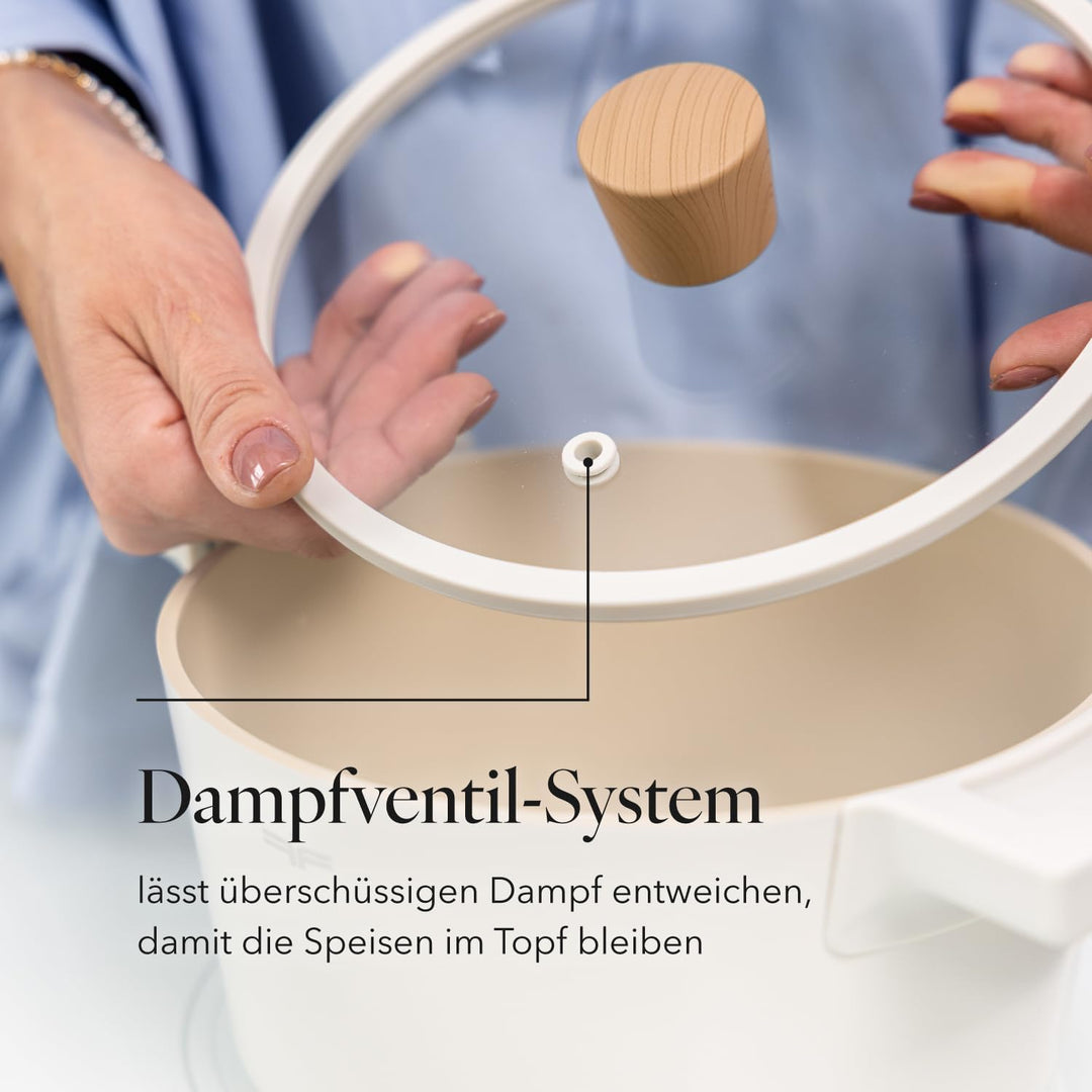 FLORINA Nube Aluminium-Topf | 24 cm | 5,8 l | Induktionsgeeignet | Kratzfeste Keramikbeschichtung |