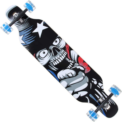 FunTomia Longboard mit 3 Flex Stufen Drop Through Cruiser Komplettboard Mach1 Speed Kugellager T-Too