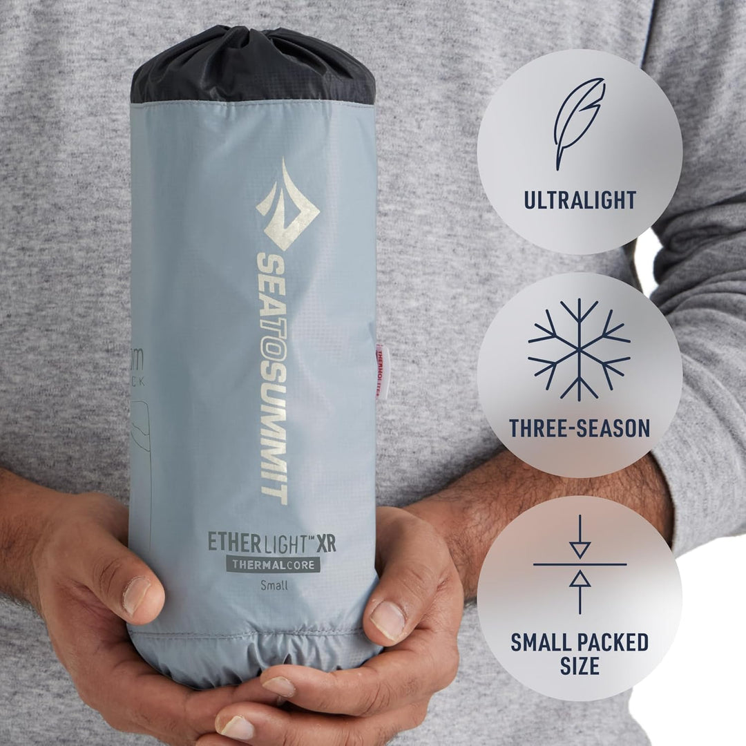 Sea to Summit – Ether Light XR Thermo Luftmatratze Large – ThermalCore Isolierung – Xpress Ventil –