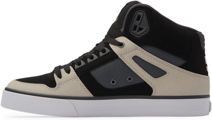DC Shoes Herren Pure High-top Wc Sneaker 43 EU Black Grey Brown, 43 EU Black Grey Brown