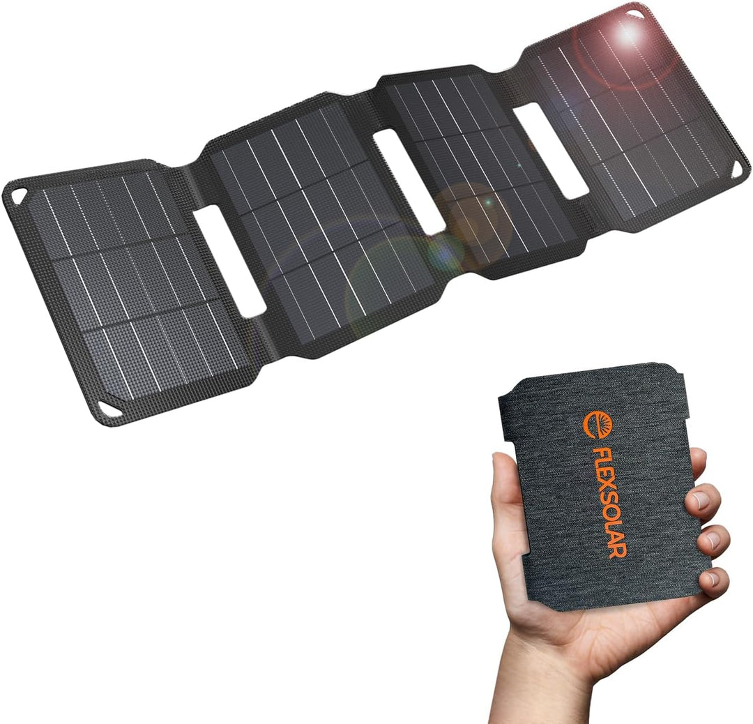 FlexSolar 10W Tragbares Solarpanel USB-A, IP67 wasserdicht & robust, mobiles Laden für Smartphones,