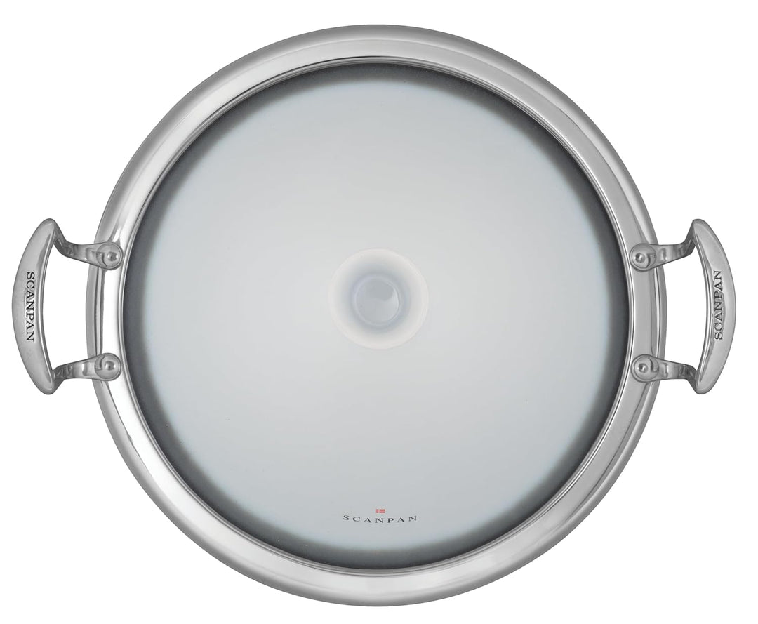 Scanpan Impact Tagine Topf 28 cm, 3,2 l | Edelstahl mit Keramikdeckel | Für alle Herdarten inkl. Ind