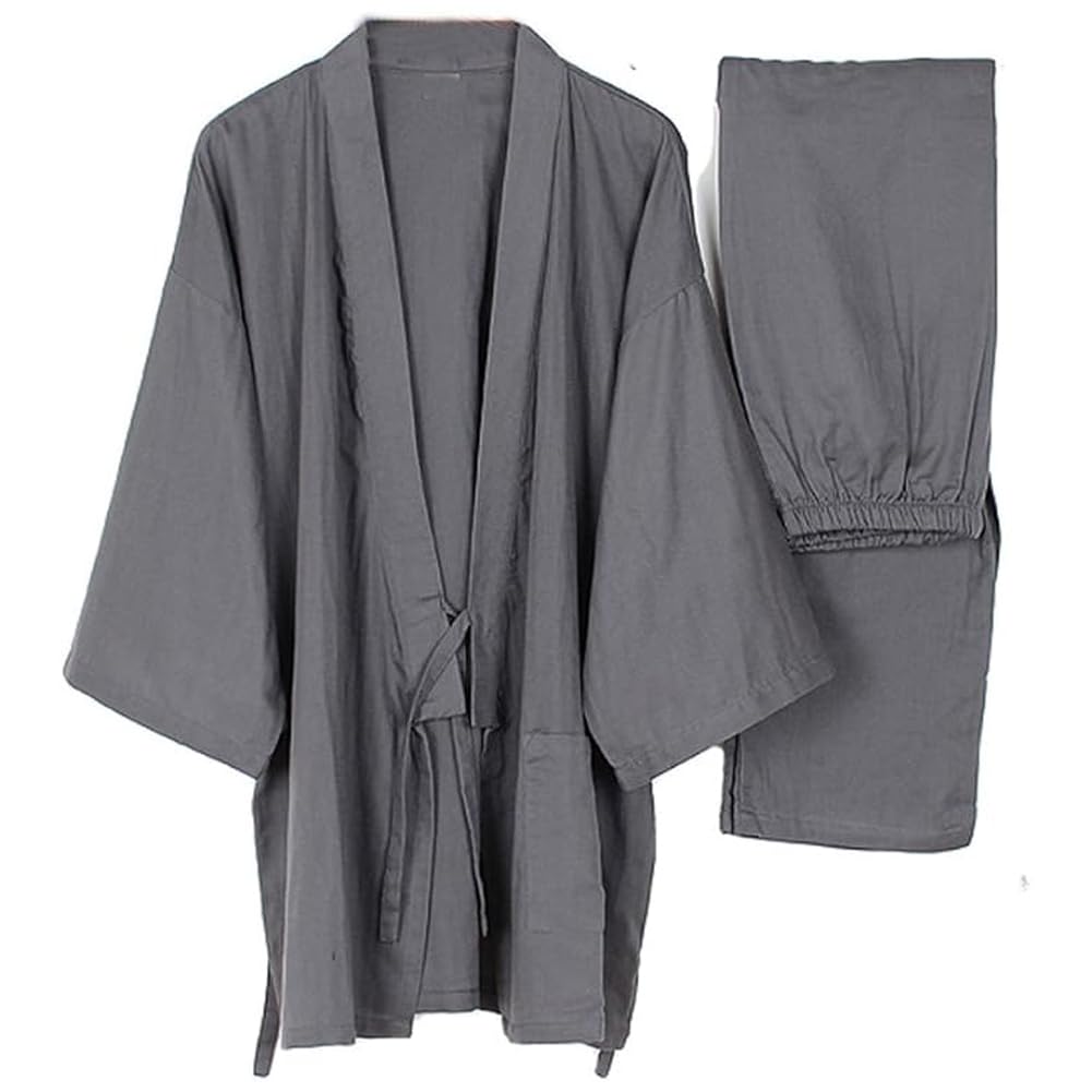 Fancy Pumpkin Kimono-Kleid für Herren M Grau, M Grau