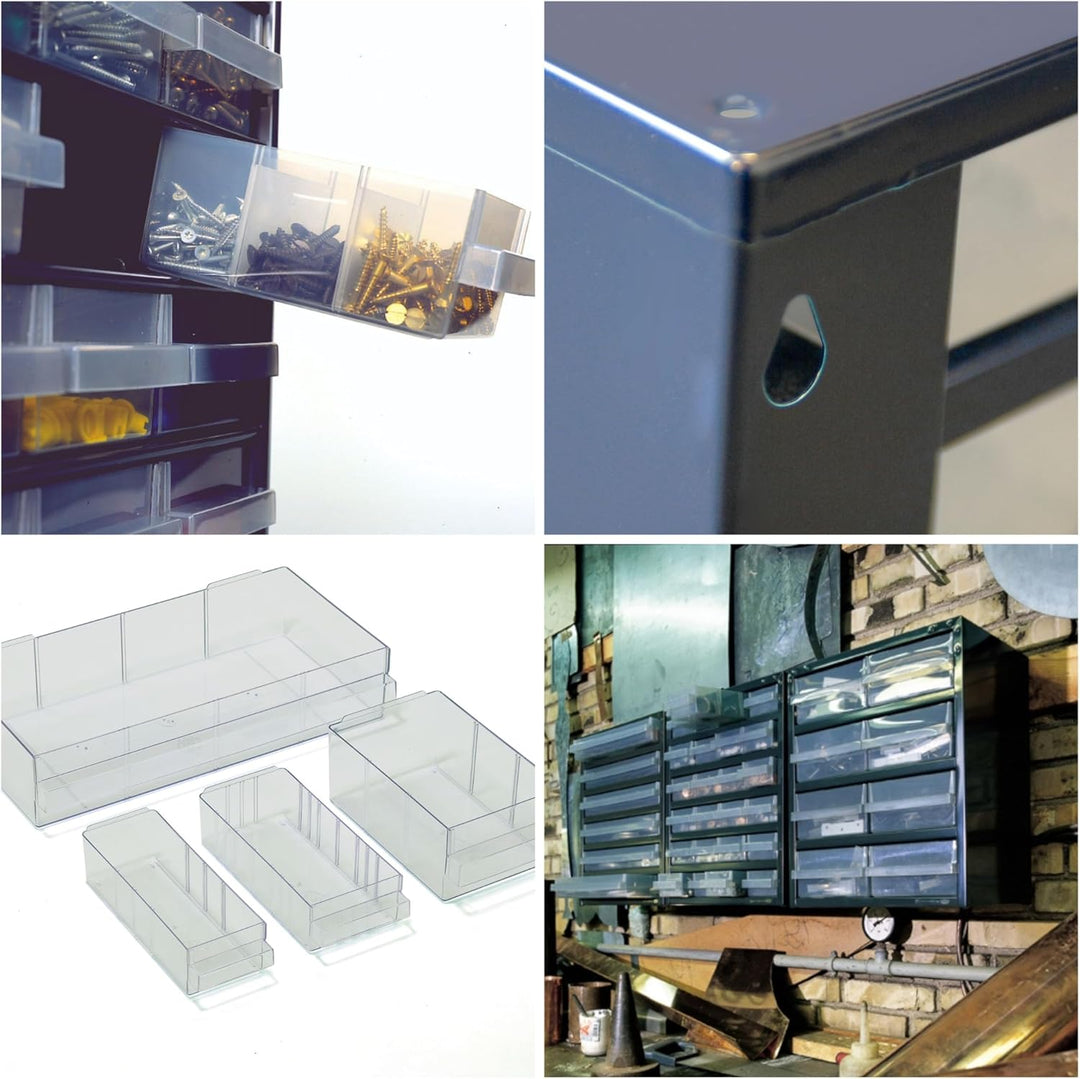 Raaco Kleinteilemagazin C6-16 mit 16 Schubladen, Tragkraft 16.5 kg, 15 x 30.6 x 28.3 cm, geeignet fü