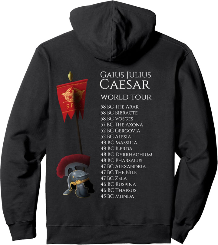 History Of Ancient Rome - Julius Caesar World Tour - SPQR Pullover Hoodie