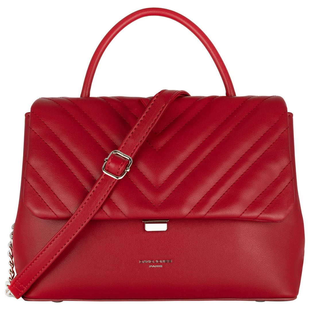 David Jones - Damen Umhängetasche - Frau Handtasche Gesteppte PU Leder - Steppmuster Tasche Mittelgr