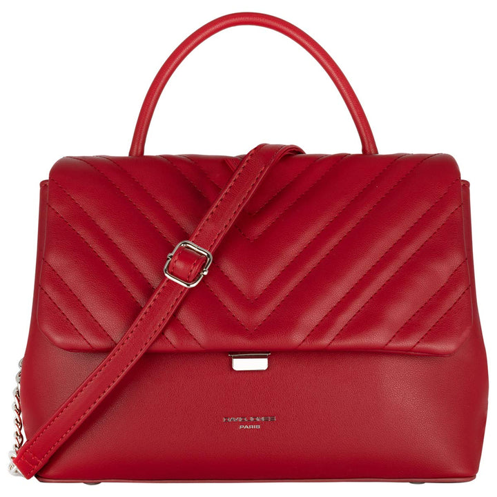 David Jones - Damen Umhängetasche - Frau Handtasche Gesteppte PU Leder - Steppmuster Tasche Mittelgr