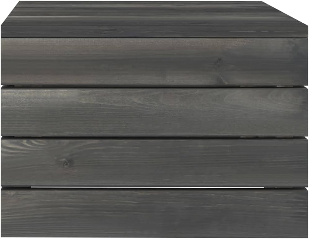 vidaXL 2X Kiefernholz Massiv Palettentisch Sitzhocker Gartenhocker Fussbank Beistelltisch Palettenho
